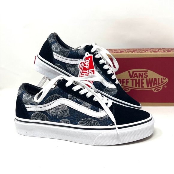 Vans Old Skool Black Skull Skateboarding Men's Size Canvas Suede VN0A3WKT9IB - Picture 10 of 11